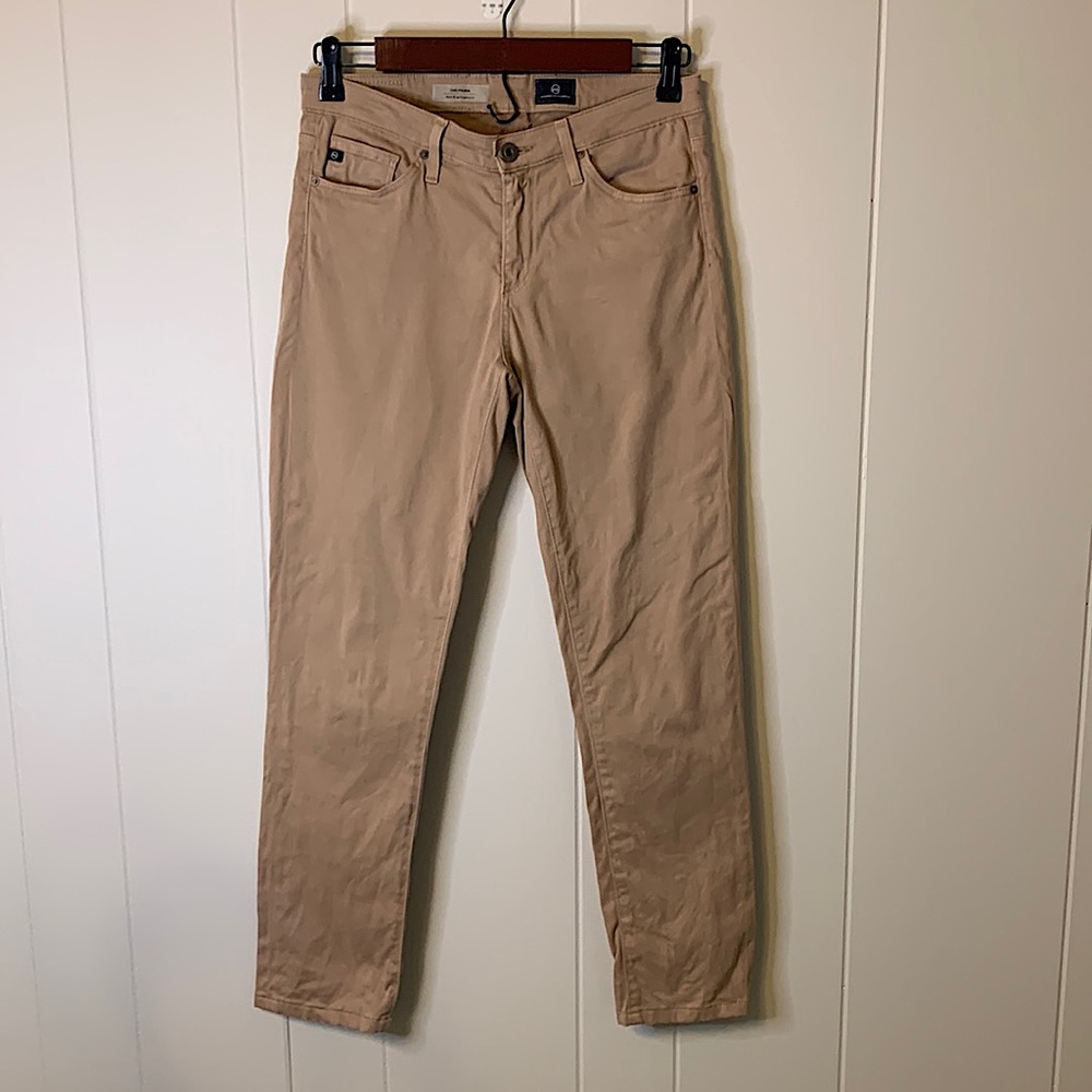 AG The Prima Mid Rise Cigarette Pants Khaki Size 27 - Picture 2 of 6